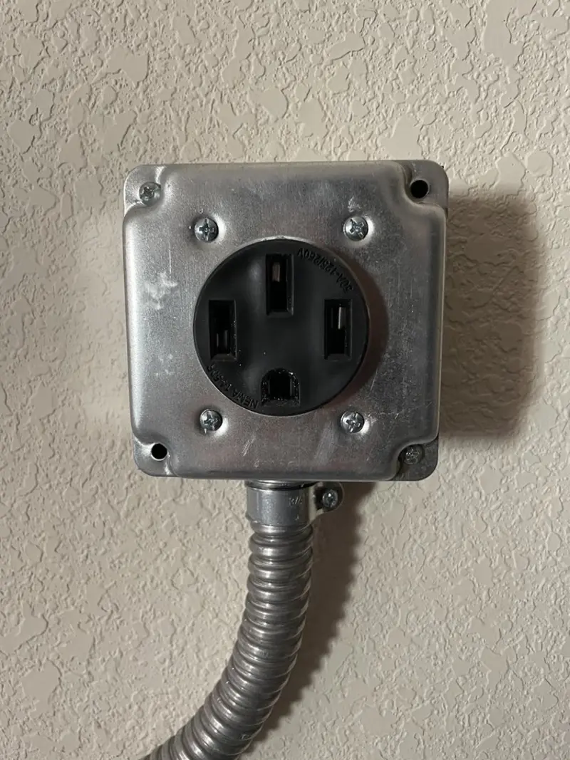 NEMA 14-50 outlet installed for Smart Home Electrical in Camden